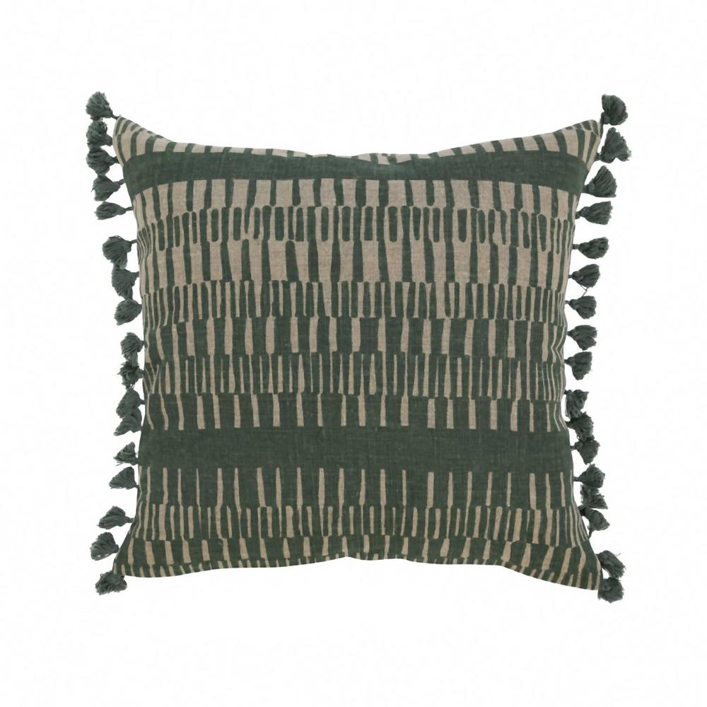 NEW CLASSIC HOME jaime jagger tassel pillow in green